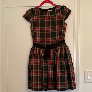 JCrew Plaid Girls Holiday Dress - Red and Black